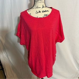 Lane Bryant Cold Shoulder Side Ruched Tee- NWT